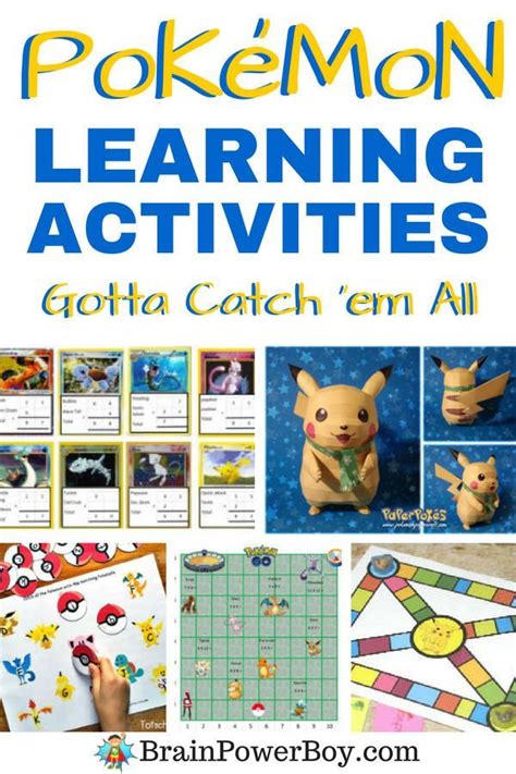 Pokemon Learning Activities They Will WANT To Do!.